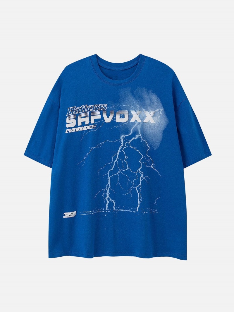 Noir  T Shirts Aelfric Eden Lightning Foam Print Tee - FVX-1839789